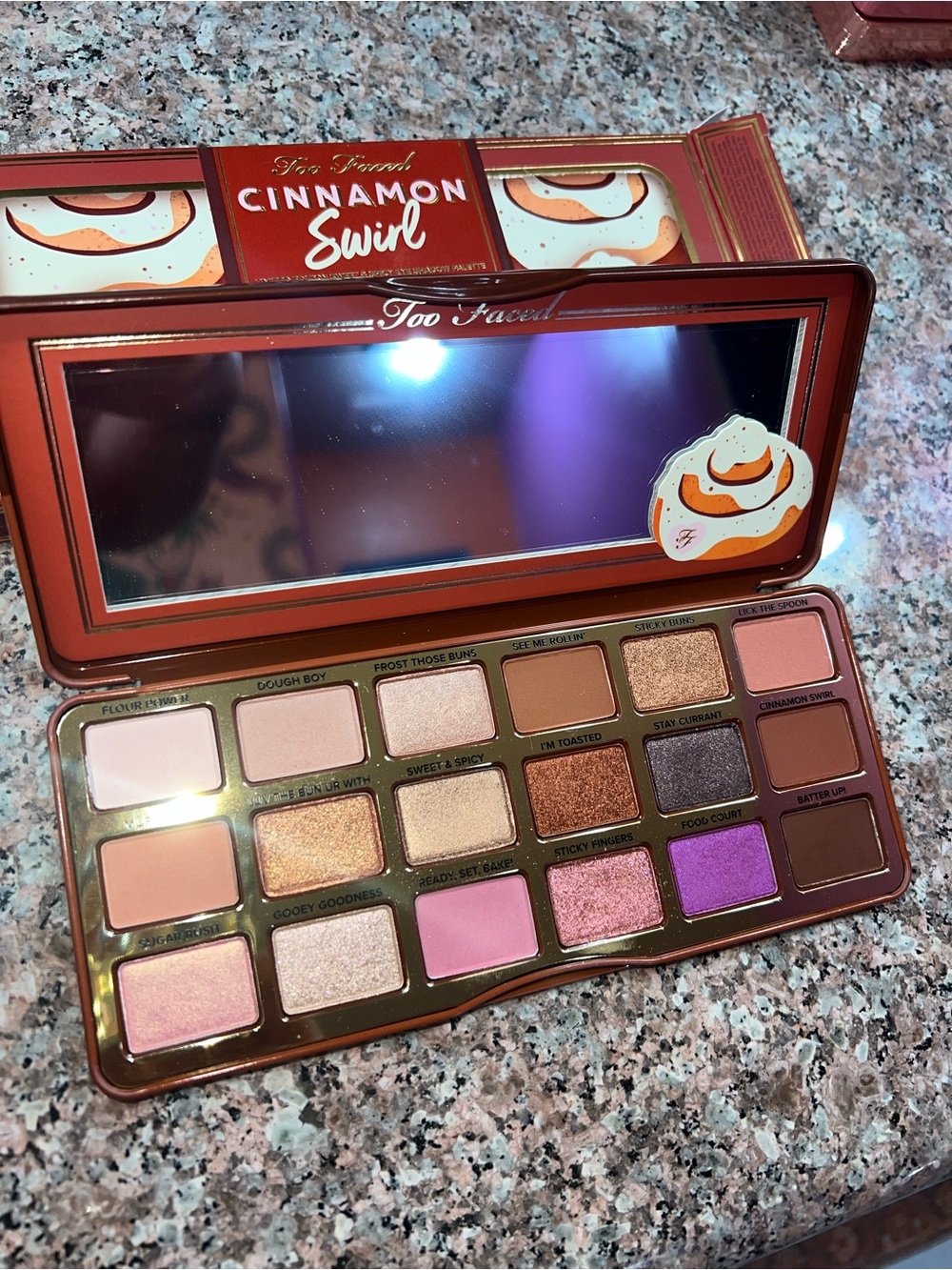 Too Faced Cinnamon Swirl Eyeshadow Palette - Brown, Pink & Gold Tones